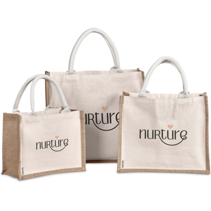 Okiyo Chinsai Mini Jute & Cotton Gift Bag - Image 9