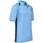 Mens Splice Golf Shirt - Light Blue - Image 2