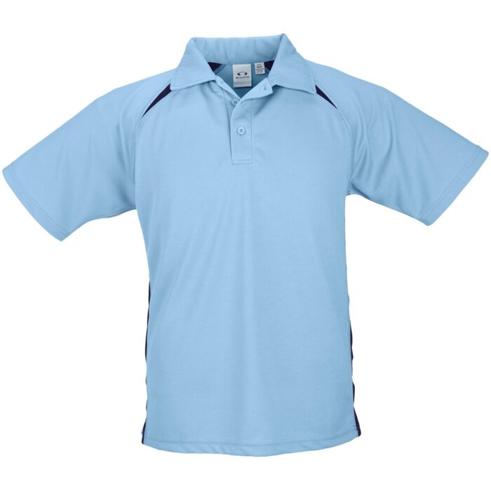 Mens Splice Golf Shirt - Light Blue - Image 1