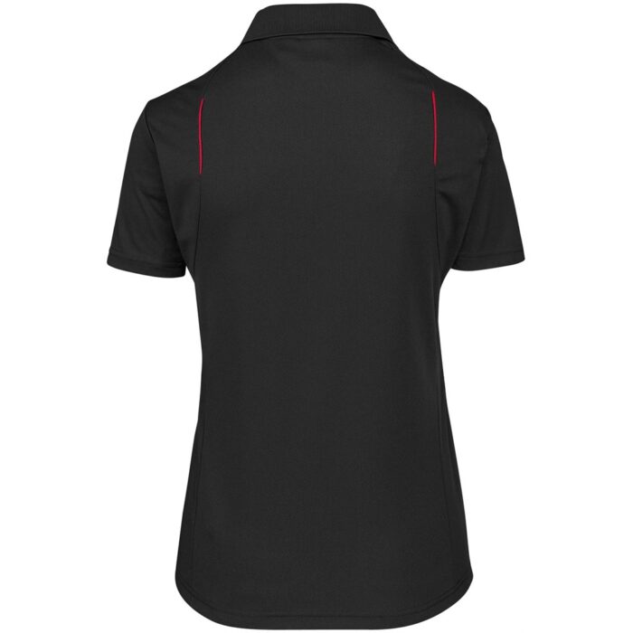 Ladies United Golf Shirt - Black Red - Image 3