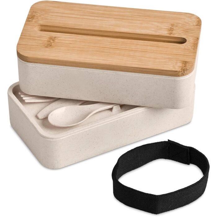 Okiyo Dura Wheat Straw & Bamboo Lunch Box Set - Image 7