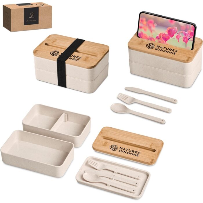 Okiyo Dura Wheat Straw & Bamboo Lunch Box Set - Image 20