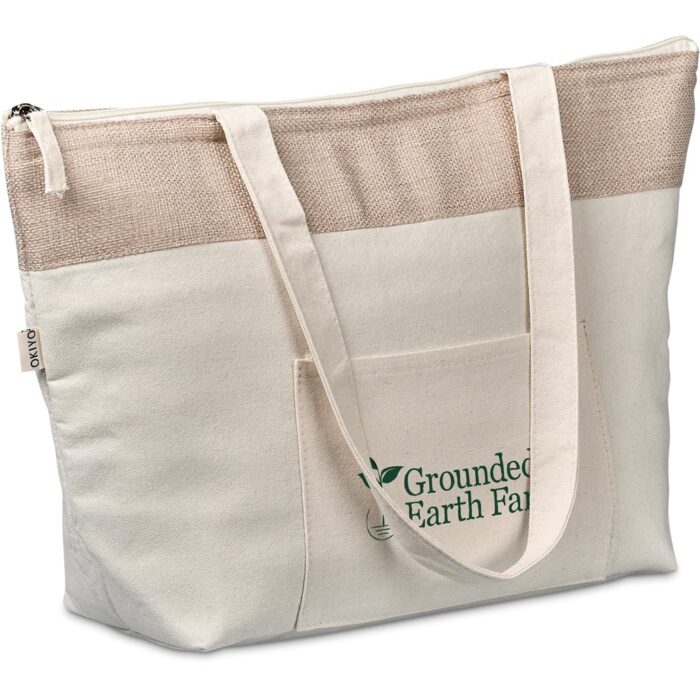 Okiyo Arshi Cotton & Jute 12 Can Lunch Cooler - Image 8