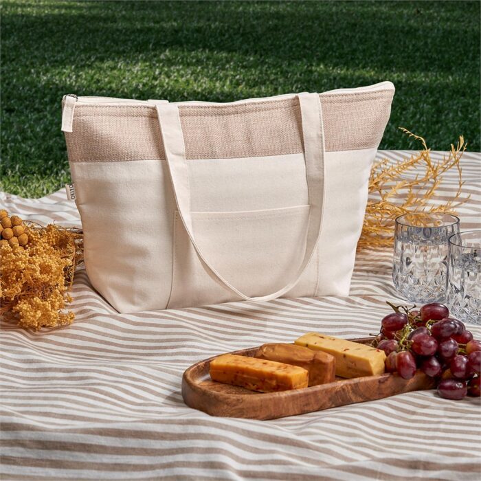 Okiyo Arshi Cotton & Jute 12 Can Lunch Cooler - Image 12