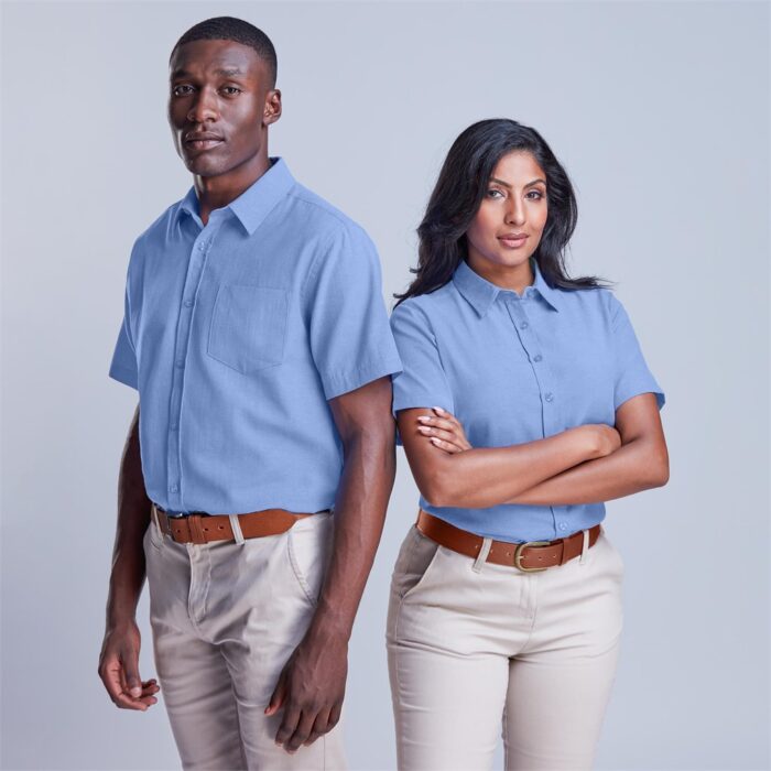 Mens Short Sleeve Oxford Shirt - Image 4