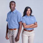 Ladies Short Sleeve Oxford Shirt - Image 2