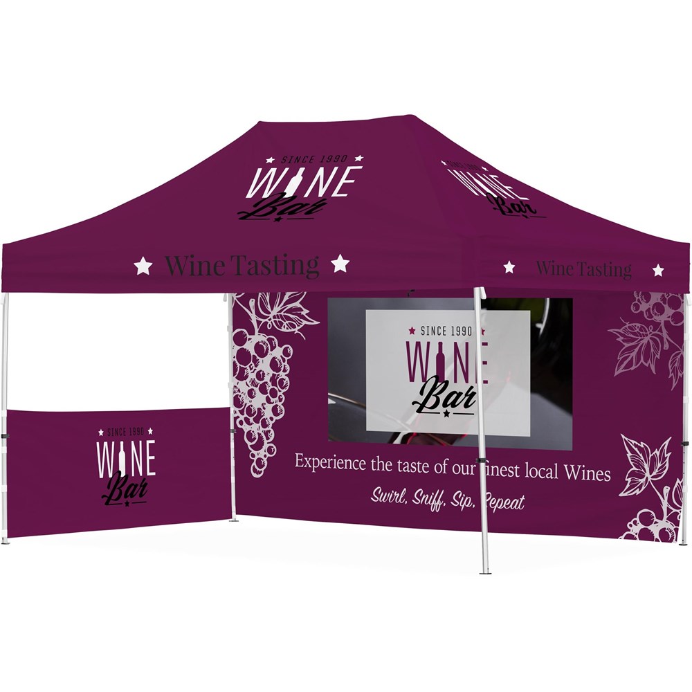 DEFAULT_1024X1024 Ovation Sublimated Gazebo 4.5m X 3m - 1 Short Half-Wall Skin - 1 Long Full-Wall Skin - Image 1