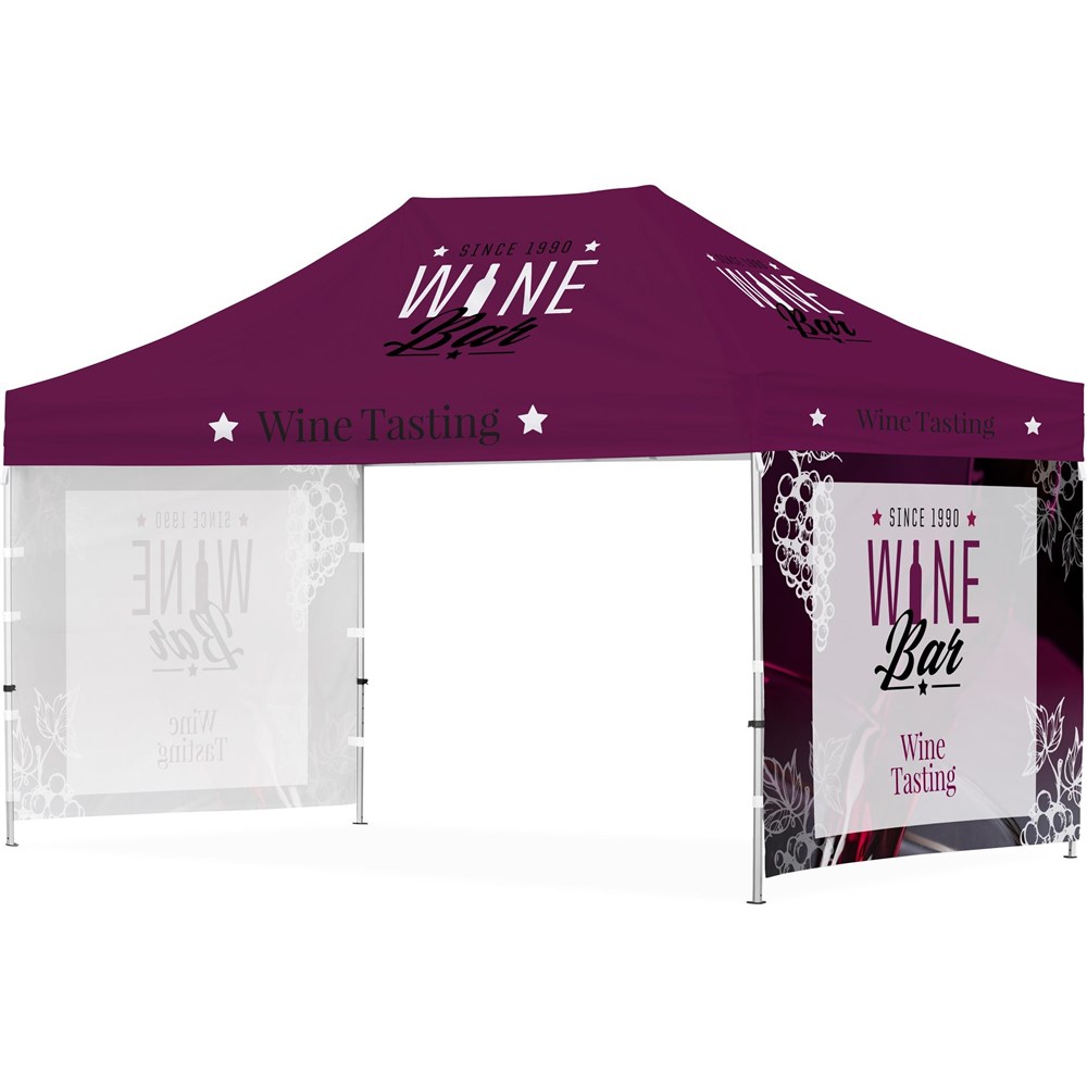 DEFAULT_1024X1024 Ovation Sublimated Gazebo 4.5m X 3m - 2 Short Full-Wall Skins - Image 1