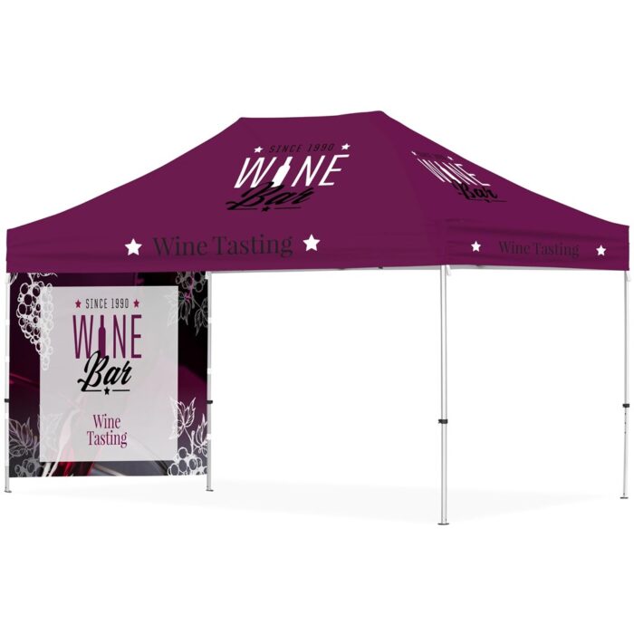 Ovation Sublimated Gazebo 4.5m X 3m - 1 Short Full-Wall Skin - Image 1