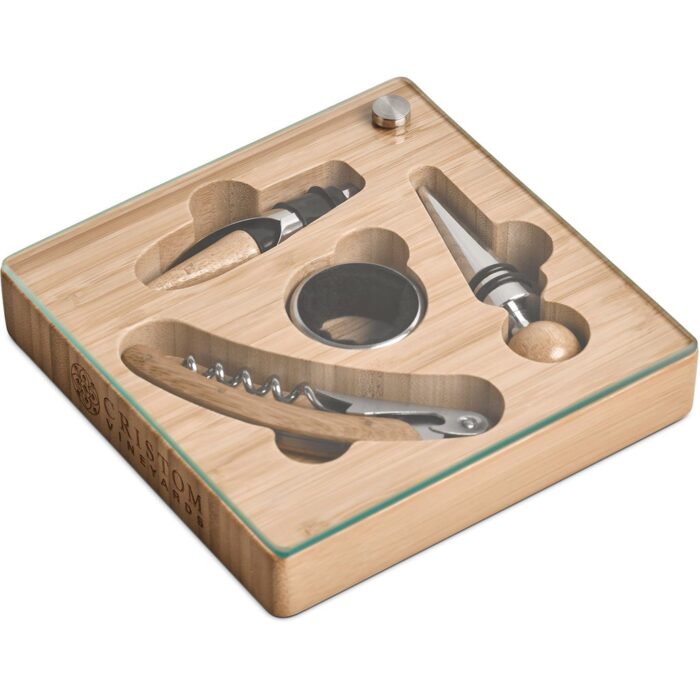 Okiyo Budonoki Bamboo Wine Accessories set - Image 1