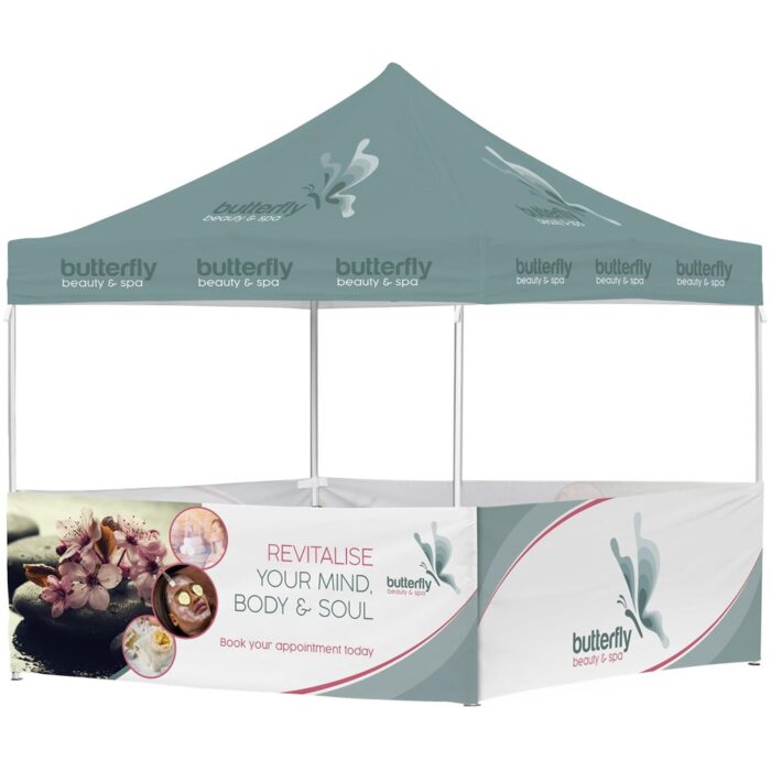 Ovation Sublimated Gazebo 3m X 3m - 4 Half-Wall Skins - Image 1