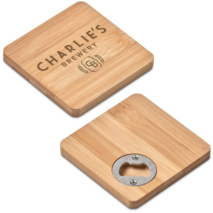 Altitude Drifter Bamboo Bottle Opener Coaster - Image 1