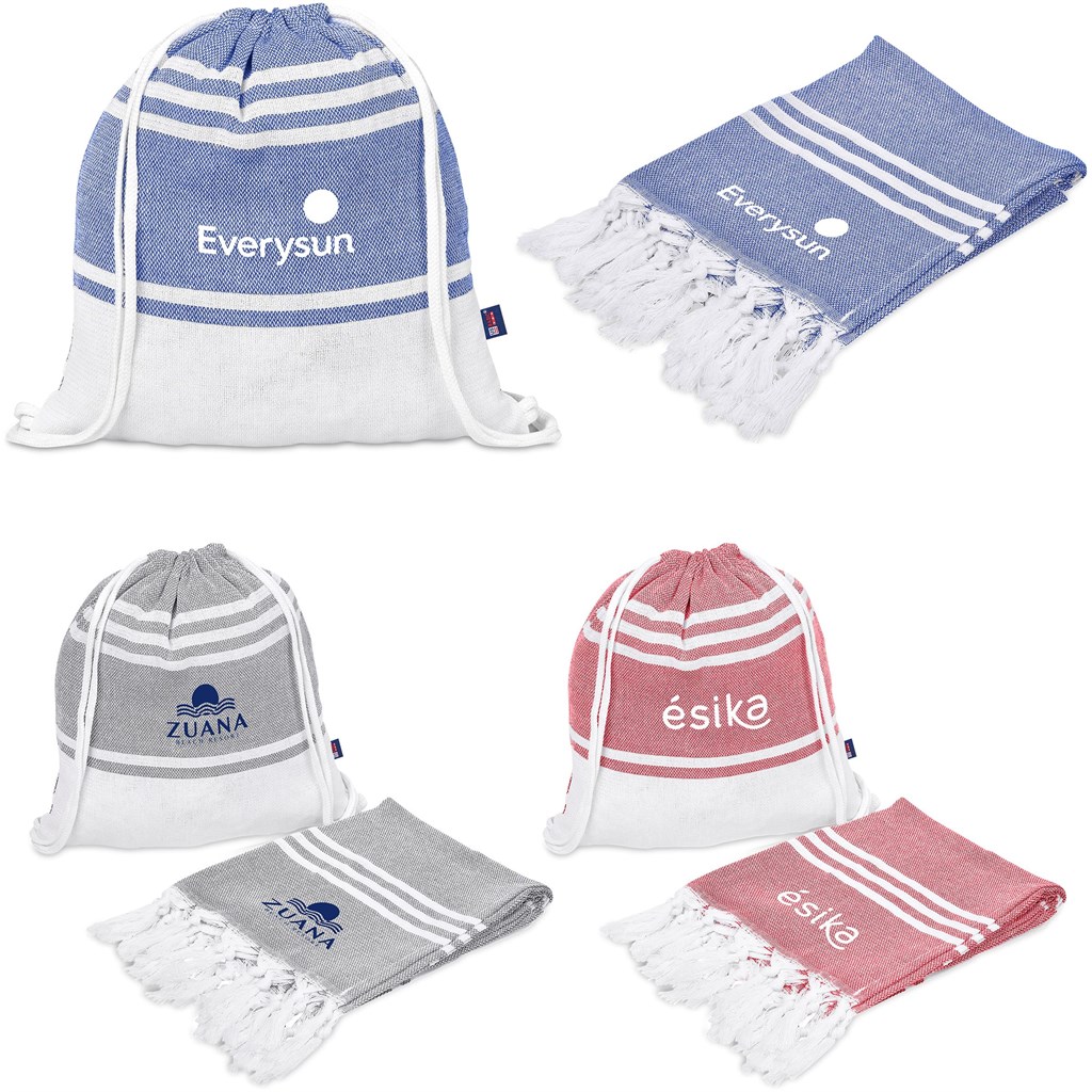 DEFAULT_1024X1024 US Basic Santa Cruz Cotton-Rich Beach Towel & Drawstring Bag - Image 1