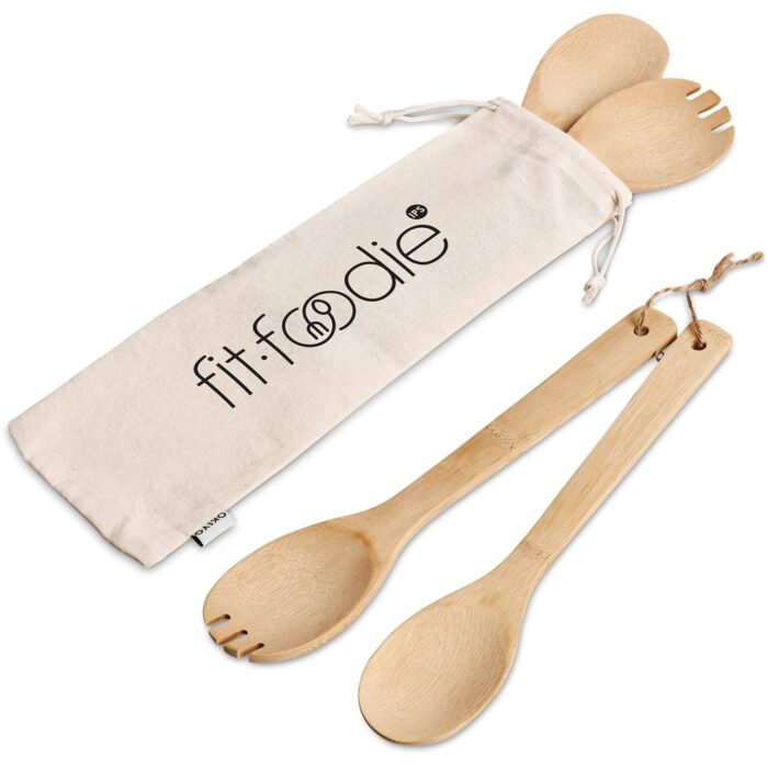 Okiyo Shinsen Bamboo Salad Servers - Image 1