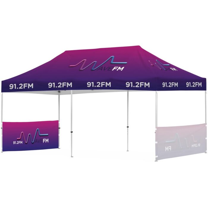 Ovation Sublimated Gazebo 6m X 3m - 2 Short Half-Wall Skins - Image 1