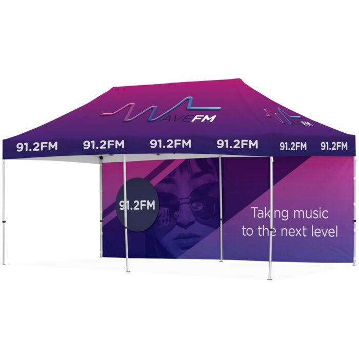Ovation Sublimated Gazebo 6m X 3m - 1 Long Full-Wall Skin - Image 1