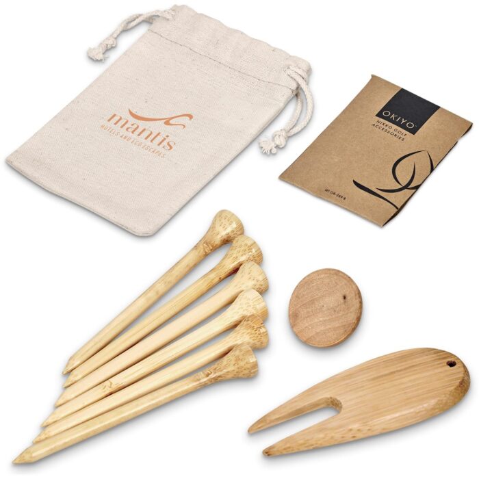 Okiyo Nikko Bamboo Golf Accessories Set - Image 1