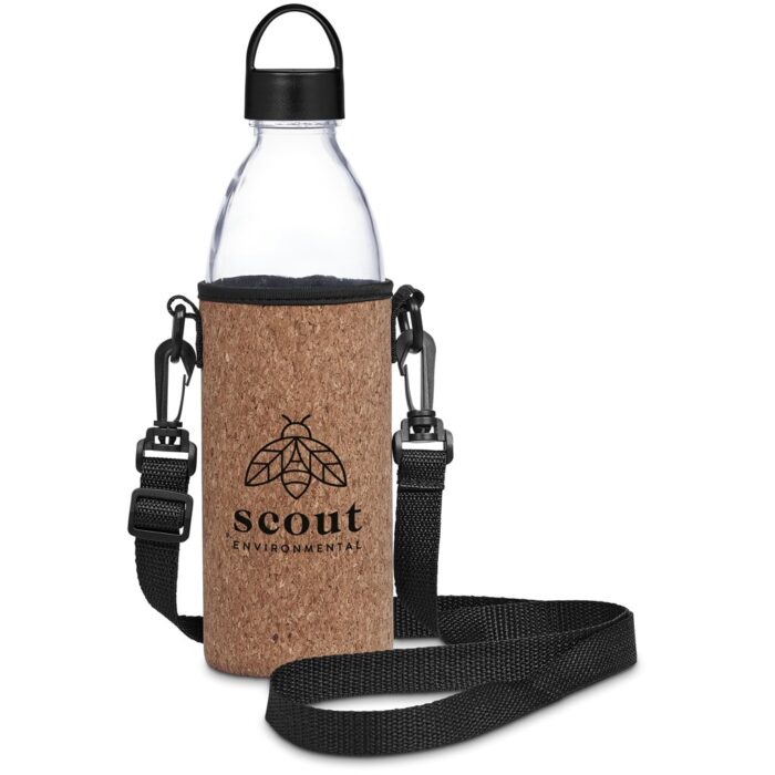 Kooshty Kork Hands-Free Glass Water Bottle – 850ml - Image 1