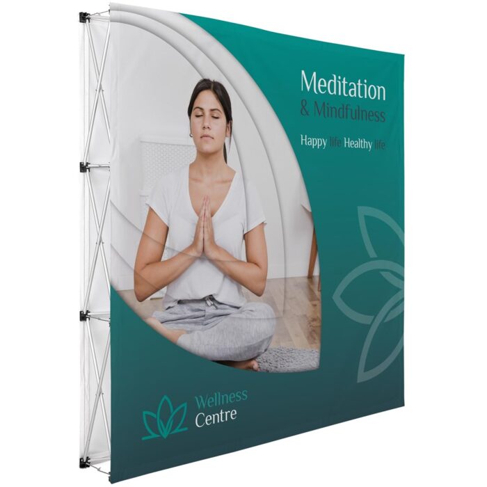 Legend Double-Sided Straight Banner Wall 2.25m x 2.25m - Image 1