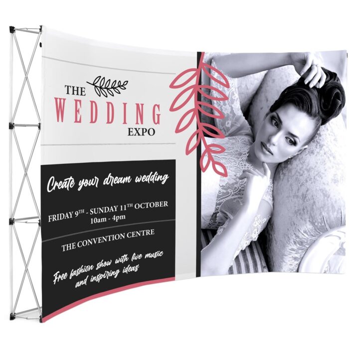 Legend Curved Banner Wall 3.5m x 2.25m - Image 1