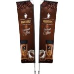 Legend 3M Sublimated Telescopic Double-Sided Flying Banner - 1 complete unit