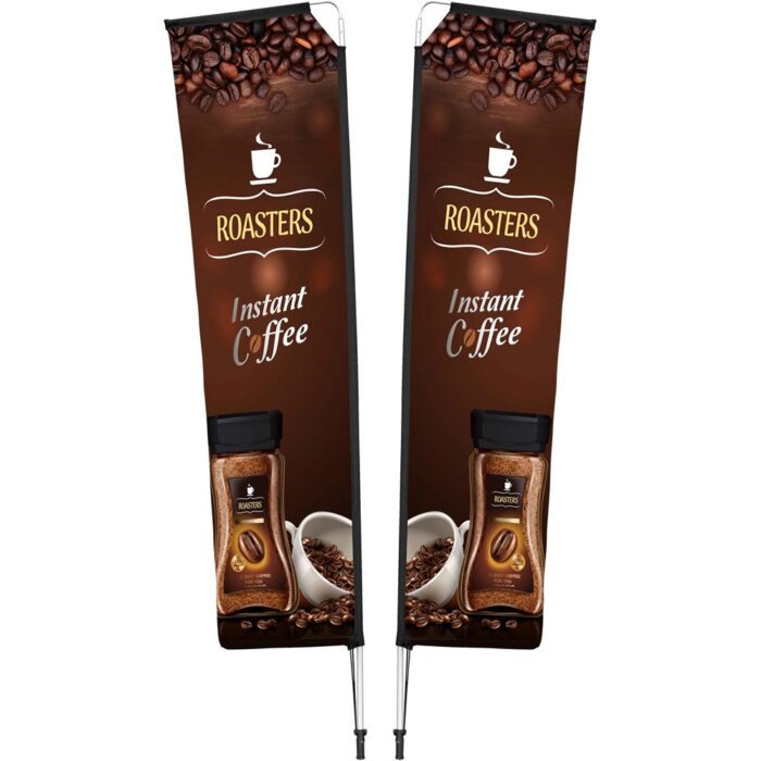 Legend 3M Sublimated Telescopic Double-Sided Flying Banner - 1 complete unit - Image 1