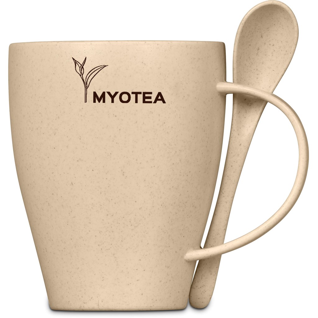 DEFAULT_1024X1024 Okiyo Kawai Wheat Straw Mug & Spoon - 350ml - Image 1