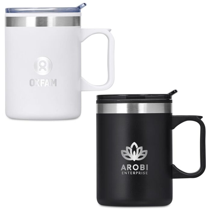 Kooshty Angelo Stainless Steel & Plastic Double-Wall Mug – 360ml - Image 1