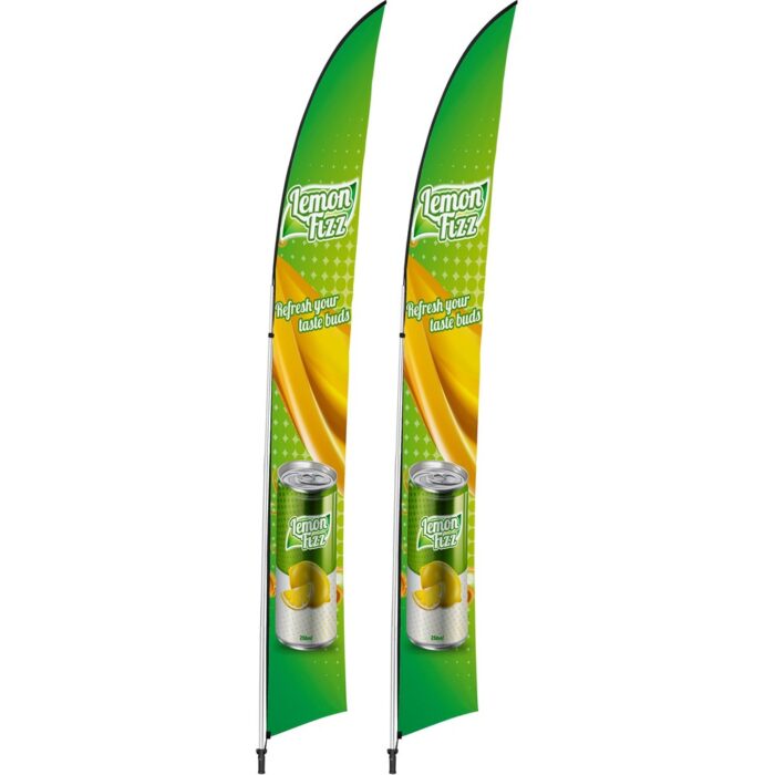 Legend 4m Arcfin Flying Banner (Set of 2) - Image 1