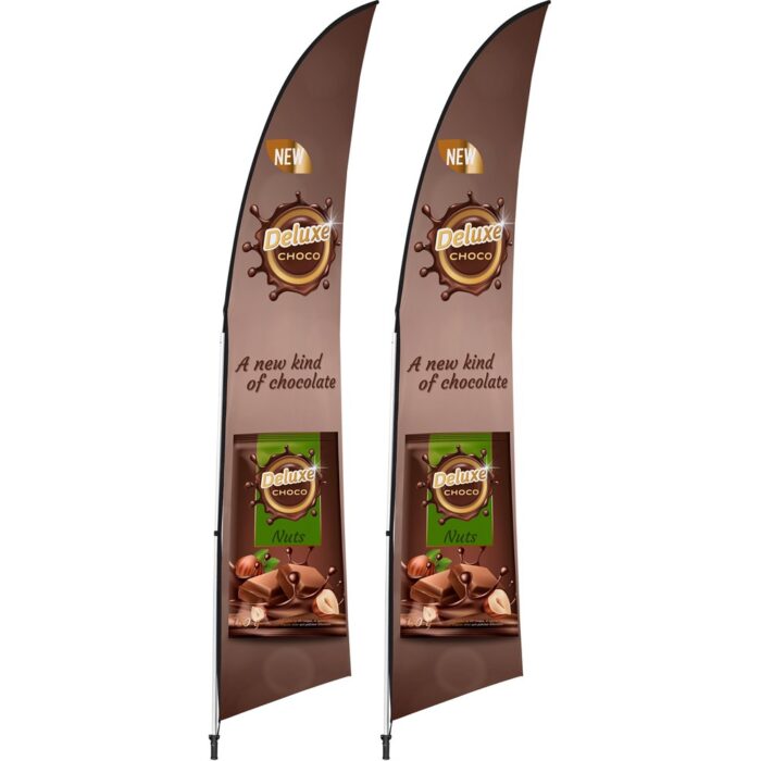Legend 3m Arcfin Flying Banner (Set of 2) - Image 1