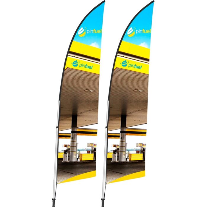 Legend 2m Arcfin Flying Banner (Set of 2) - Image 1
