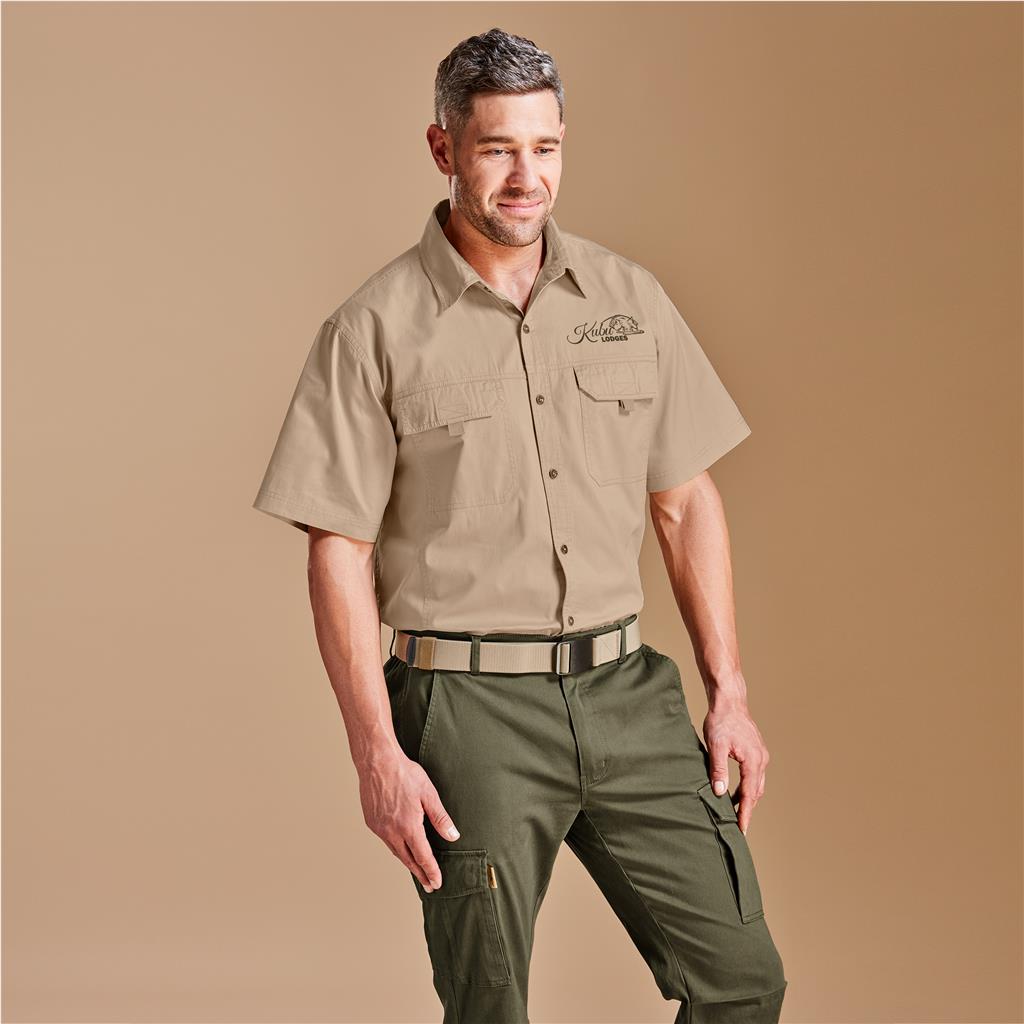 DEFAULT_1024X1024 Mens Short Sleeve Mawenzi Twill Shirt - Image 1