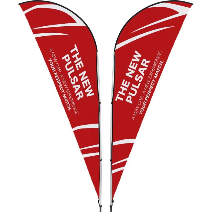 Legend 2M Sublimated Sharkfin Double-Sided Flying Banner - 1 complete unit - Image 1