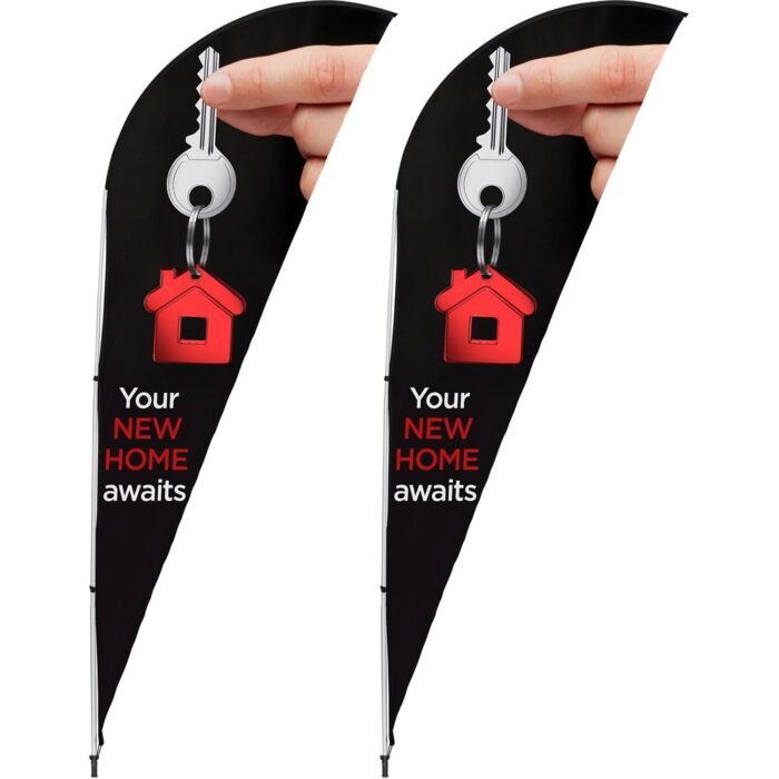 Legend 2m Sharkfin Flying Banner (Set of 2) - Image 1