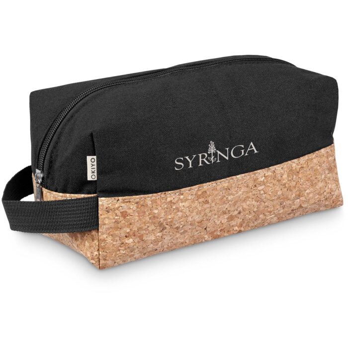 Okiyo Koruku Cork & Cotton Toiletry Bag - Image 1