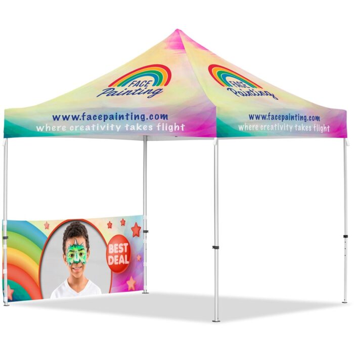 Coated Steel Sublimated Gazebo 3m x 3m - 1 Half-Wall Skin - Image 1