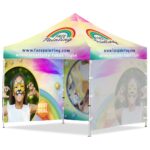 Coated Steel Sublimated Gazebo 3m x 3m - 2 Half-Wall Skins