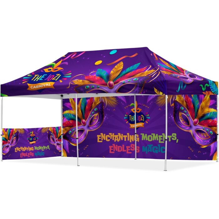 Coated Steel Sublimated Gazebo 6m x 3m - 1 Short Half-Wall Skin - 1 Long Full Wall Skin - Image 1