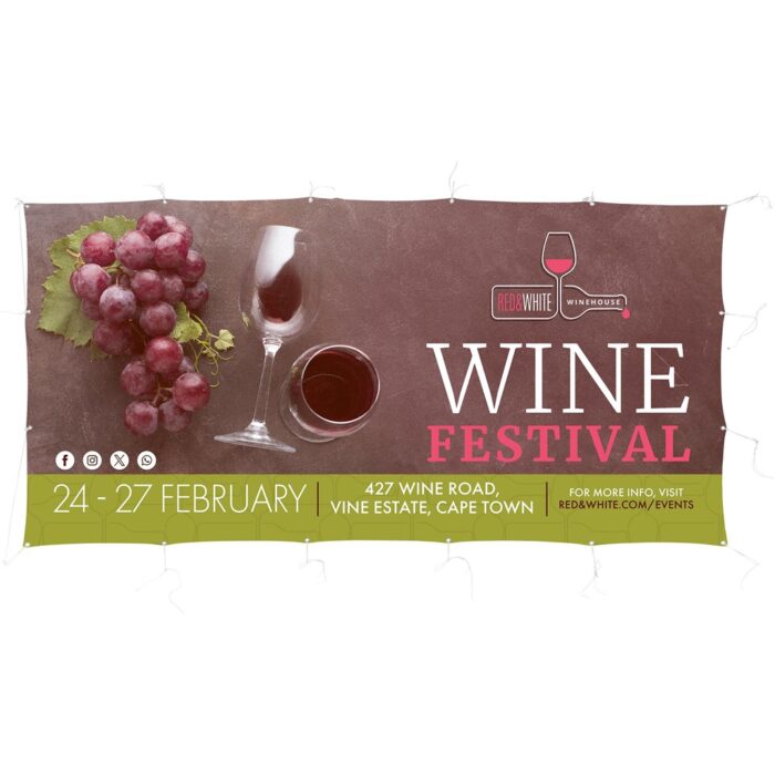 Sublimated Display Fabric Banner 2.45m x 1.2m - Image 1