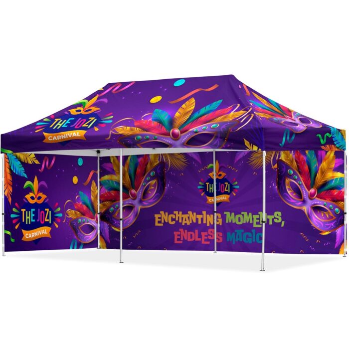 Coated Steel Sublimated Gazebo 6m x 3m - 1 Long Full- Wall Skin - 1 Short Full-Wall Skin - Image 1