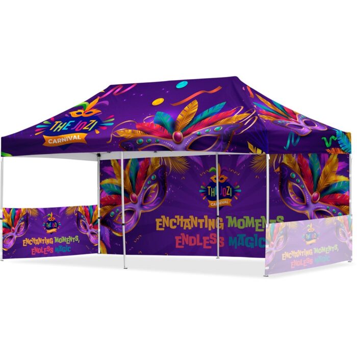 Coated Steel Sublimated Gazebo 6m x 3m - 1 Long Full- Wall Skin - 1 Short Full-Wall Skin - Image 1