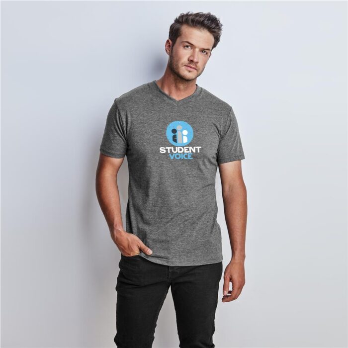 Mens Michigan Melange V-Neck T-Shirt - Image 1