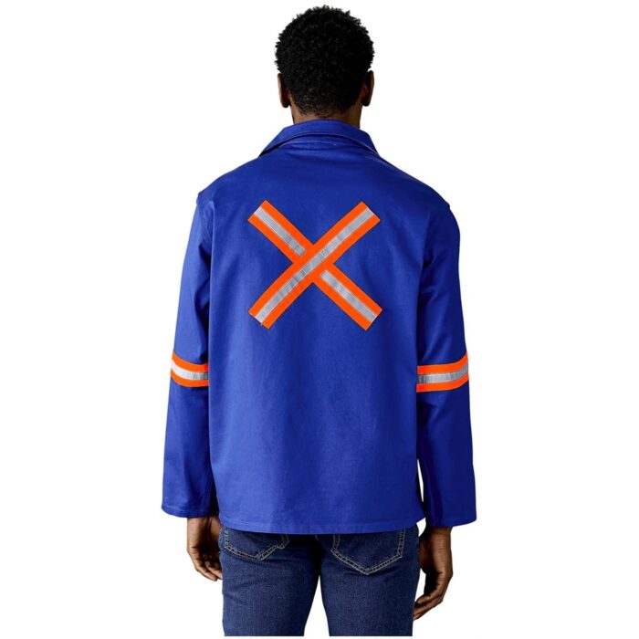 Artisan Premium 100% Cotton Jacket - Reflective Arms & Back - Orange Tape - Image 1
