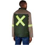 Site Premium Two-Tone Polycotton Jacket - Reflective Arms & Back - Orange Tape