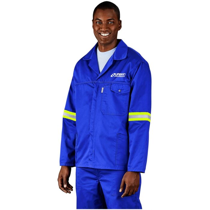 Site Premium Polycotton Jacket - Reflective Arms - Yellow Tape - Image 1