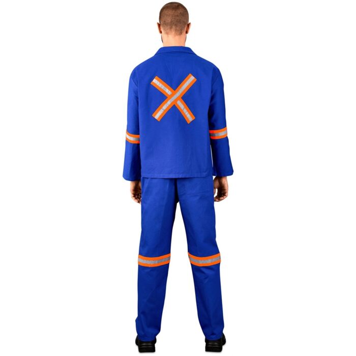 Technician 100% Cotton Conti Suit - Reflective Arms, Legs & Back - Orange Tape - Image 1