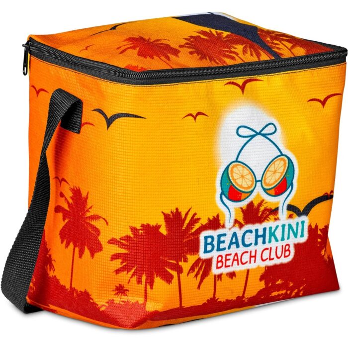 Pre-Production Sample Hoppla Quebec Recycled PET Stitch-Bond 12 Can Cooler - Image 1