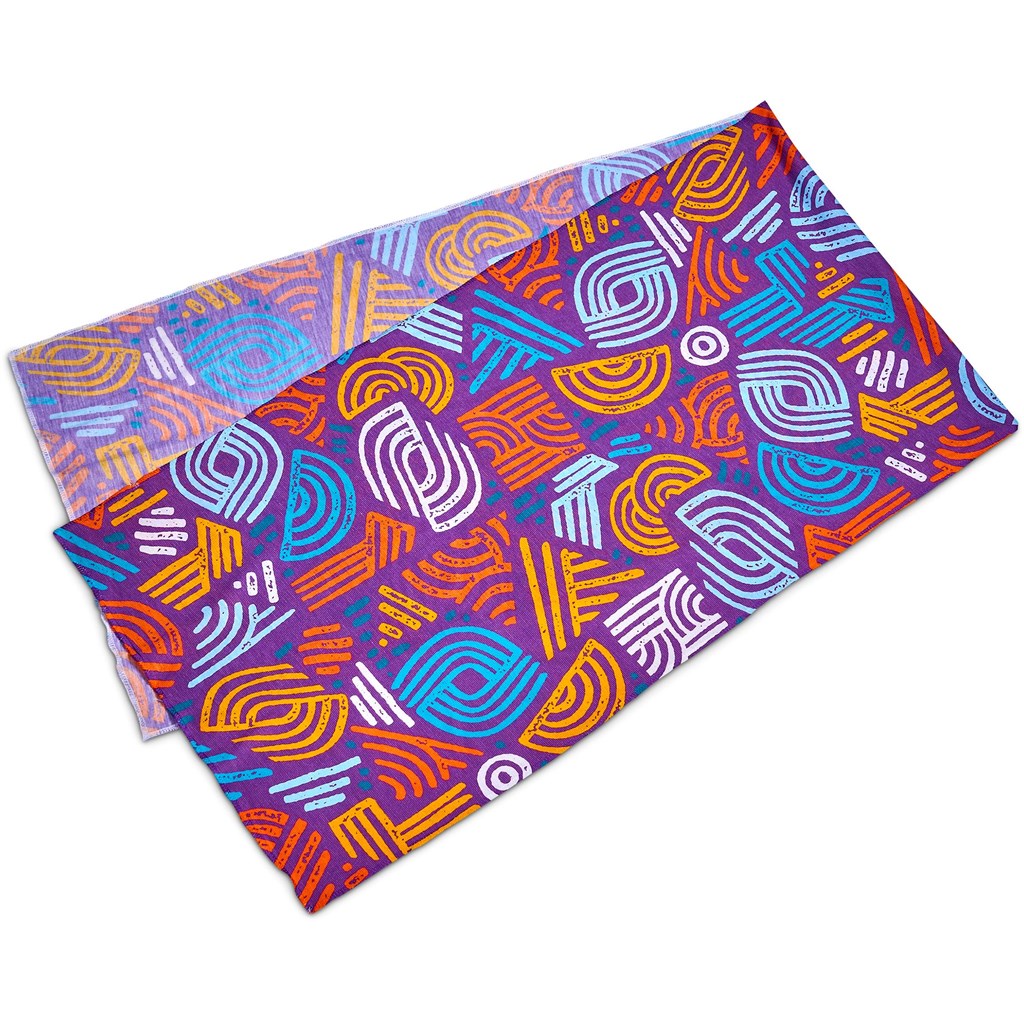 DEFAULT_1024X1024 Pre-Printed Sample Hoppla Crown Polyester Head Wrap - Image 1