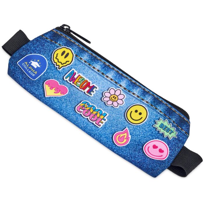 Pre-Printed Sample Hoppla Lagoon Polyester Pencil Case To Fit Over An A5 Notebook - Image 1