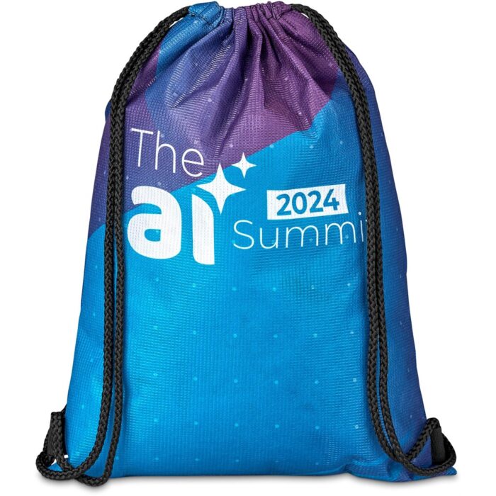 Pre-Printed Sample Hoppla Bellville Recycled PET Drawstring Bag - Image 1
